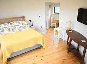 Isle of Skye Rotunda contains a king size double bed with Smart TV