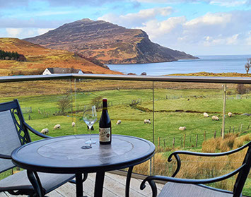 Our stunning self catering accommodation offers great sea views from our private guest balcony